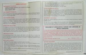 1977 Honda Accord CVCC Owners Manual with New Car Warranty Tri-fold