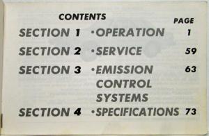1979 Honda Accord 4-Door Sedan Owners Manual