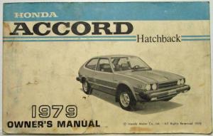 1979 Honda Accord Hatchback Owners Manual