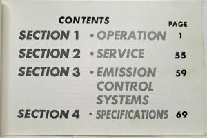 1979 Honda Civic Sedan Owners Manual