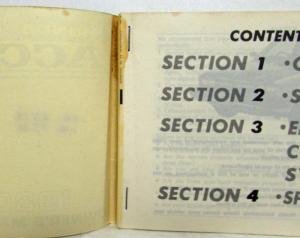 1980 Honda Accord Hatchback Owners Manual