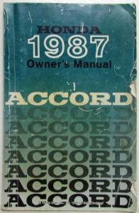 1987 Honda Accord Owners Manual