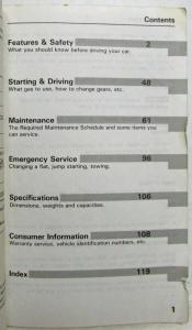 1987 Honda Accord Owners Manual