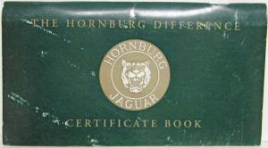 1992 Jaguar XJ Service Certificate Book from Hornburg Jaguar