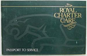 1993 Jaguar XJ6 Royal Charter Care Passport to Service Warranty Manual