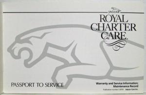 1993 Jaguar XJ6 Royal Charter Care Passport to Service Warranty Manual