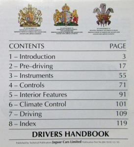 Jaguar XJ Drivers Handbook Owners Manual JJM 18 02 12/55