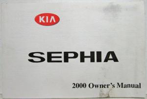 2000 Kia Sephia Owners Manuals in Plastic Pouch