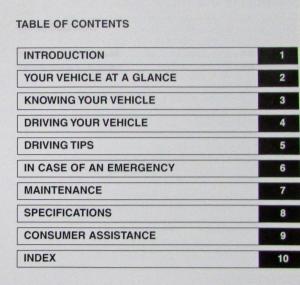 2004 Kia Optima Owners Manuals in Plastic Pouch