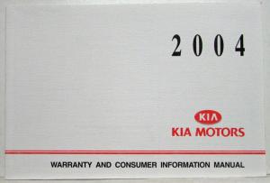 2004 Kia Optima Owners Manuals in Plastic Pouch