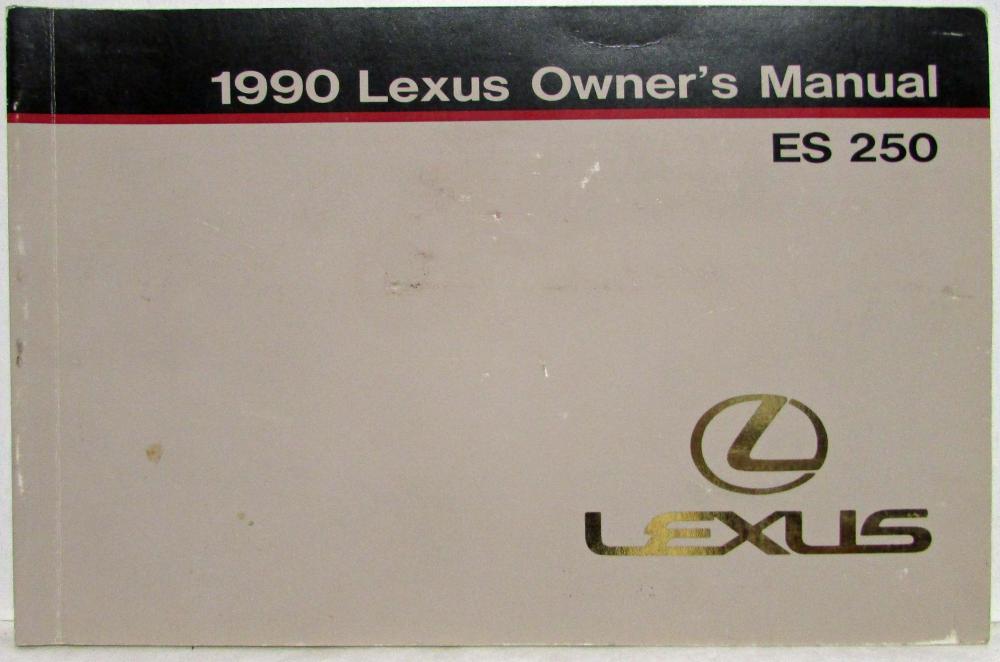 1990 lexus es 250 owners manual