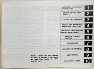 1983 Mazda 626 Owners Manual