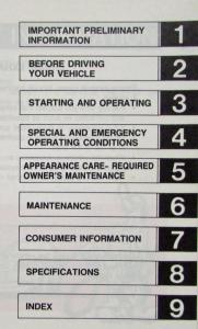 1985 Mazda 626 Owners Manual