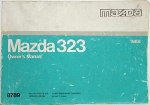 1988 Mazda 323 Owners Manual - 8789