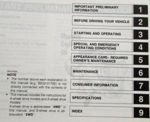 1988 Mazda 323 Owners Manual - 8805