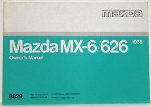 1988 Mazda MX-6/626 Owners Manual