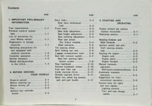 1981 Mazda GLC Owners Manual