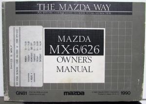 1990 Mazda MX-6/626 Owners Manual