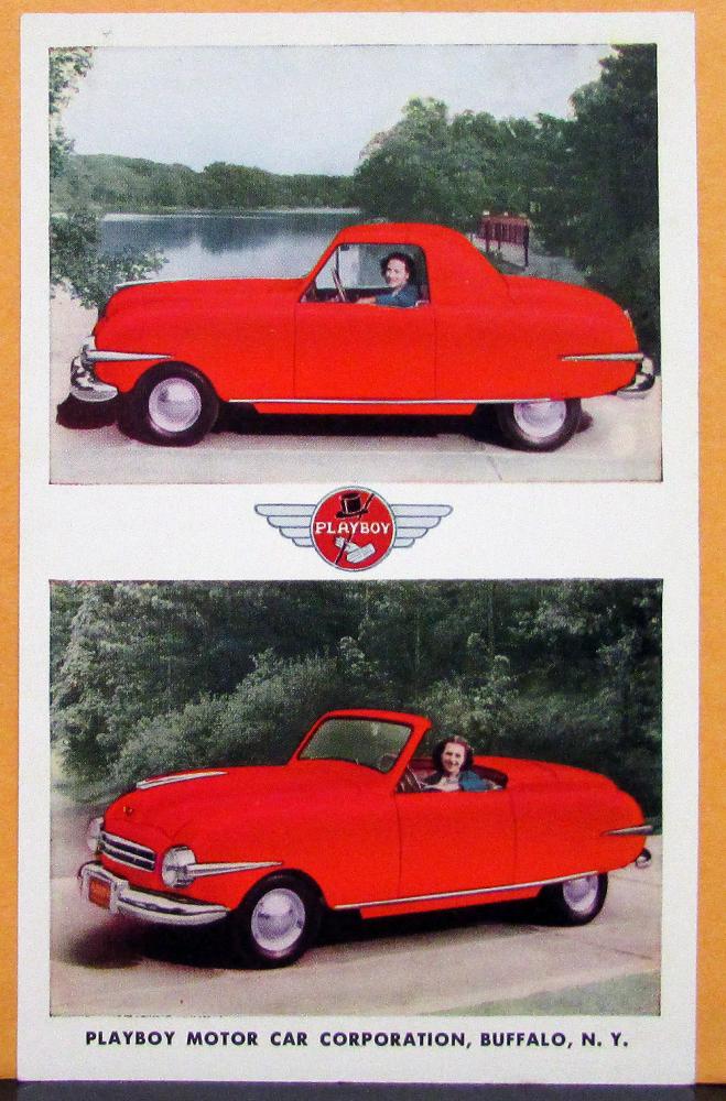 1948-1951 Playboy Motor Car Corporation Dealer Application Postcard Original