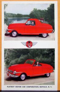 1948-1951 Playboy Motor Car Corporation Dealer Application Postcard Original