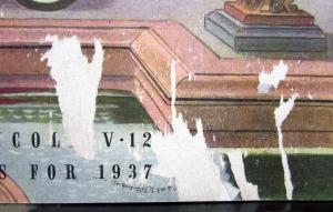 1937 Lincoln V 12 Custom Willoughby LeBaron Brunn Color Sales Brochure Original
