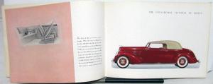 1937 Lincoln V 12 Custom Willoughby LeBaron Brunn Color Sales Brochure Original