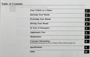 1993 Mazda MPV Owners Manual