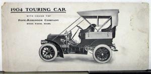 1904 Pope Robinson Touring Car Chaise Top Sales Card Original