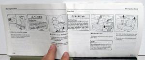 1995 Mazda MX-3 Owners Manual Care & Operation Instructions