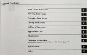 1995 Mazda 626 Owners Manual and Warranty Info in Case