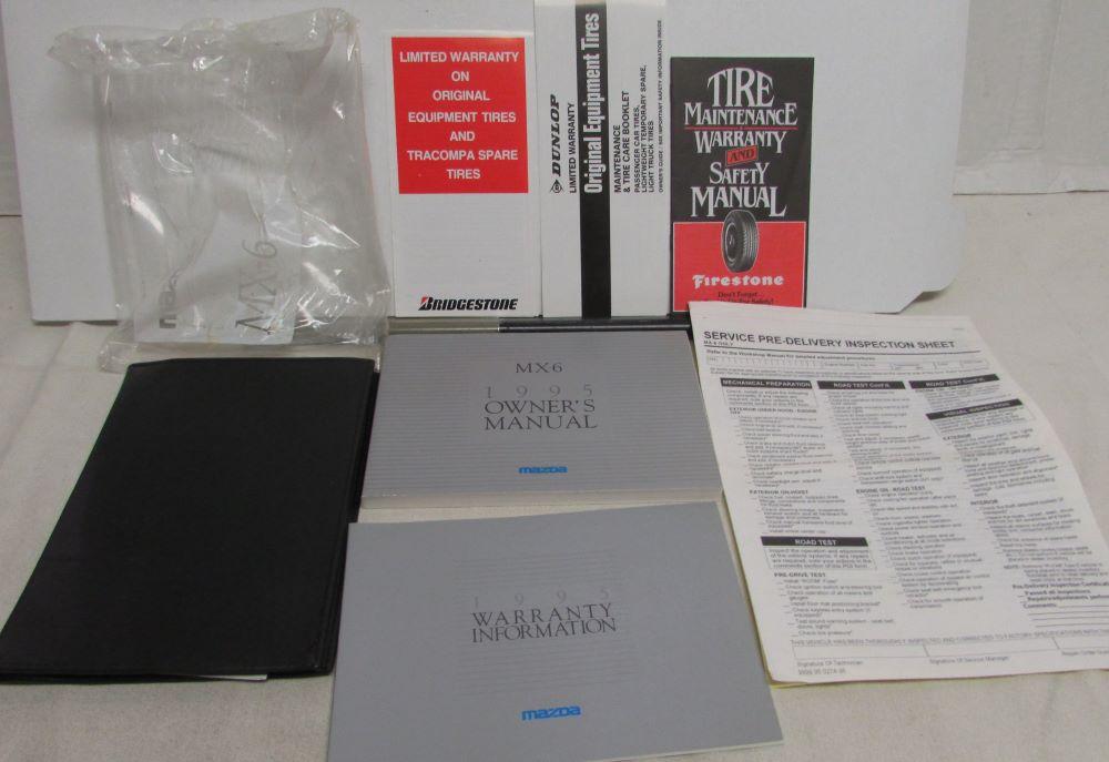 1995 Mazda MX-6 Owners Manual W/Extras & Case NOS