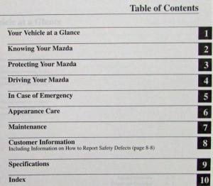 1995 Mazda Protege Owners Manual and Warranty Info in Case