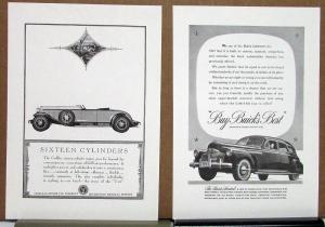 Vintage Classic Car Ads REO Lincoln Cadillac Buick Cord Packard Imperial Prints