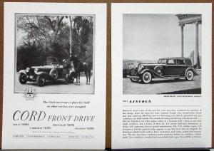 Vintage Classic Car Ads REO Lincoln Cadillac Buick Cord Packard Imperial Prints