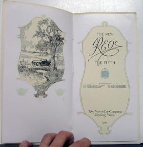 1916 REO NEW Fifth Incomparable Four R Touring S Roadster Sales Brochure Orig