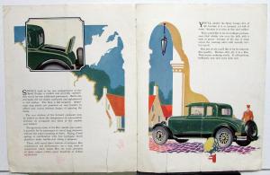 1927 1928 REO Flying Cloud Sport Coupe Color Sales Brochure Original