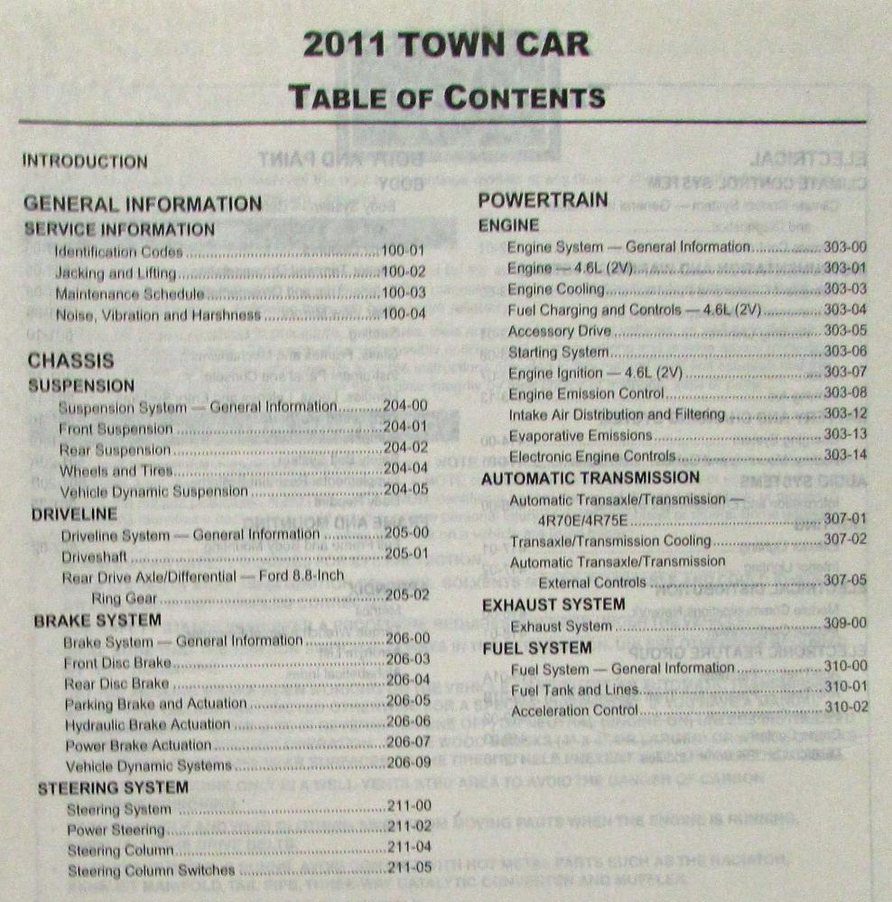 2000 LINCOLN TOWN CAR REPAIR MANUAL PDF visual data 8