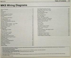 2011 Lincoln MKS Electrical Wiring Diagram Manual