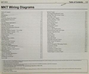 2010 Lincoln MKT Electrical Wiring Diagram Manual