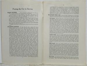 1916-1917 Empire Model 60 Instruction Book and Parts Price List