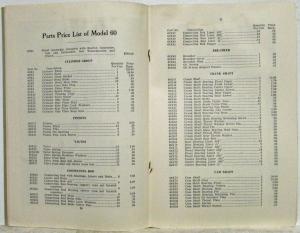 1916-1917 Empire Model 60 Instruction Book and Parts Price List