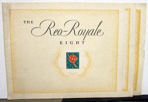 1931 REO Royale Eight Sedan Victoria Color Sales Folder Brochure Original