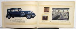 1932 REO Royale Eight Prestige Sales Brochure Suede Cover Original Rare