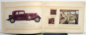 1932 REO Royale Eight Prestige Sales Brochure Suede Cover Original Rare