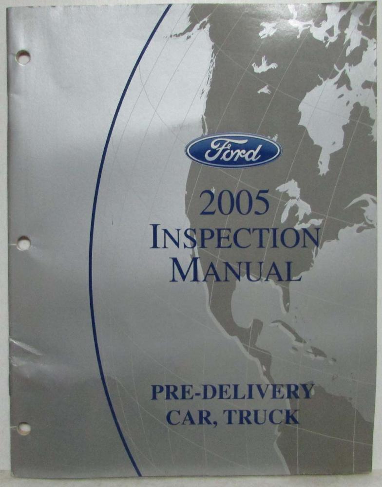 2005 Ford Inspection Manual Pre-Delivery Car-Truck