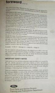 1979 Ford CL-9000 Series Truck Service Shop Repair Manual