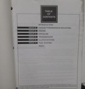 1997 Ford F-250 HD F-350 F-Super Duty Truck Service Shop Manual Powertrain Only