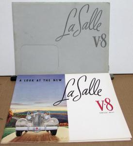 1937 Cadillac La Salle V-8 Prestige Color Sales Brochure Original W/Envelope