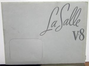 1937 Cadillac La Salle V-8 Prestige Color Sales Brochure Original W/Envelope