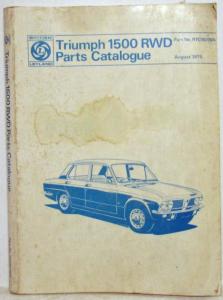 1975-1976 Triumph 1500 RWD Car Parts Book List Manual Catalogue